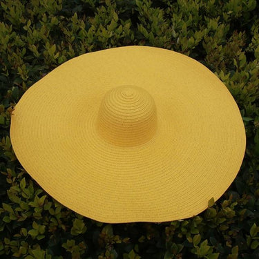25cm Wide Brim Oversized Foldable UV Protective Beach Hats for Women - SolaceConnect.com