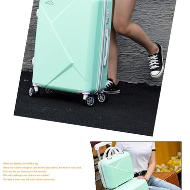 2PCS per SET lovely 20 22 24 26 28 inches trolley case ABS rolling luggage set students travel  -  GeraldBlack.com