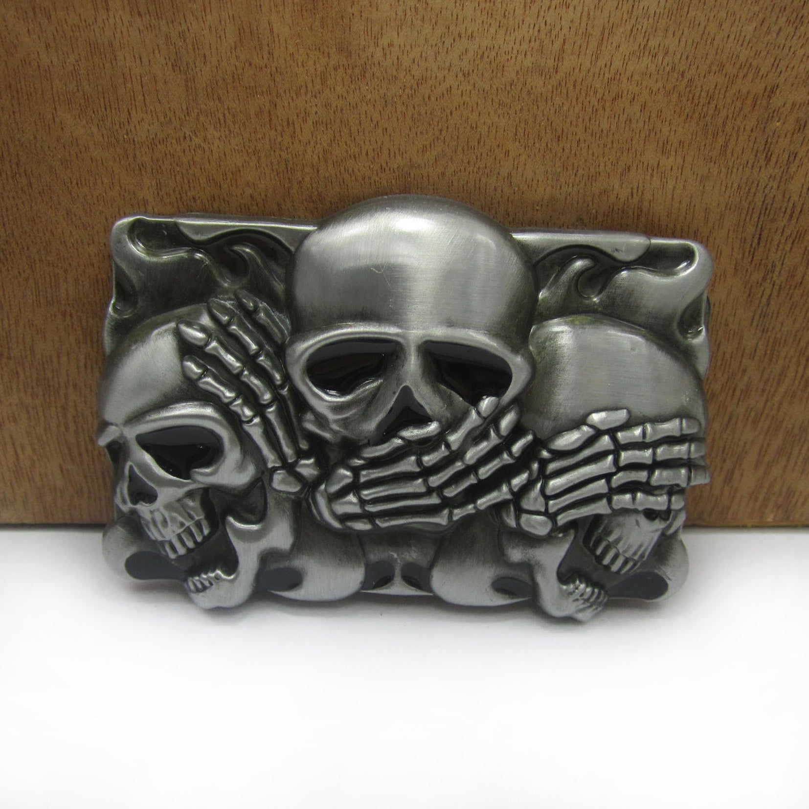 3.8CM Skeleton Heavy Metal Rock Knight Buckle Belt DIY Handmade Waistband Components DIY Accessories  -  GeraldBlack.com