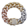 3 Color Iced Out Chain Bracelet for Men Micro Pave Zircon Miami Jewelry - SolaceConnect.com