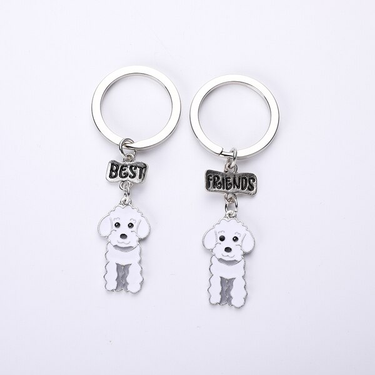3 Color Poodle Teddy Dog Car Key Chain Fashion Jewelry Pendants for Bags - SolaceConnect.com