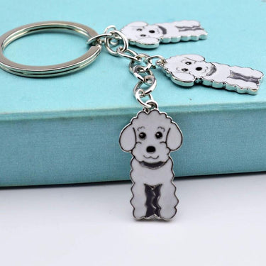 3 Color Poodle Teddy Dog Car Key Chain Fashion Jewelry Pendants for Bags  -  GeraldBlack.com