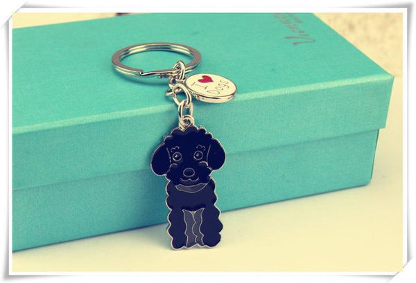 3 Color Poodle Teddy Dog Car Key Chain Fashion Jewelry Pendants for Bags - SolaceConnect.com