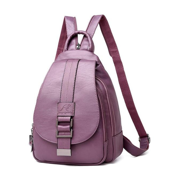 3-in-1 Women's Leather Casual Backpacks for Travel and School - SolaceConnect.com