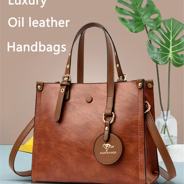 3 Layers Casual Tote Vintage Ladies Tote Hand Bag Leather Luxury Handbags Women Designer Sac A Main Femme  -  GeraldBlack.com