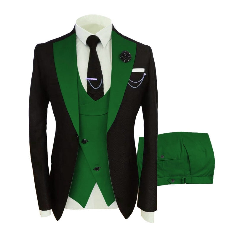 3 Pieces Blazer Pants Vest Shawl Lapel Tuxedos Wedding Suits for Men  -  GeraldBlack.com