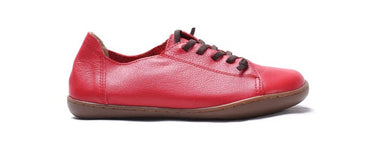 35-42 Women's Flat 100% Authentic Leather Plain Toe Lace Up Shoes Casual GeraldBlack.com   