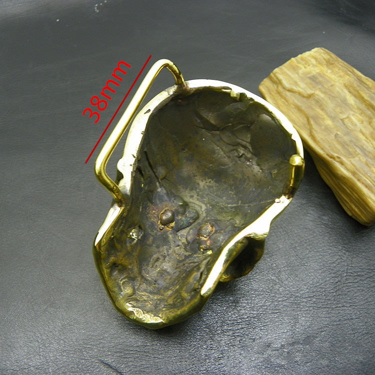 38mm inner diameter brass metal Skull Cowboy belt buckle for Men Jeans belt buckle accessories  -  GeraldBlack.com
