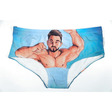 3D Designed Men's Sexy Bathing Suit Swimming Briefs with Penis Pouch  -  GeraldBlack.com