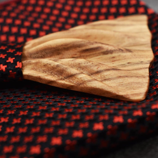 3D Unisex Pocket Square Wooden Bowtie Set for Wedding Business Suit - SolaceConnect.com