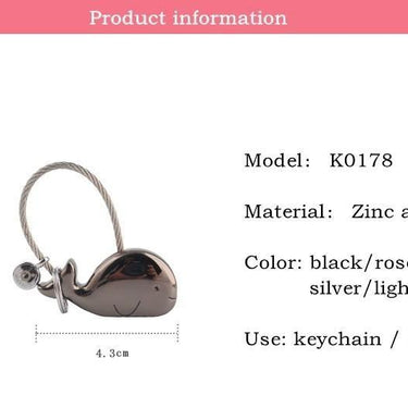 3D Whale Bag Pendant Trinket Key Ring for Lovers & Couples Gift - SolaceConnect.com