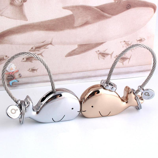 3D Whale Bag Pendant Trinket Key Ring for Lovers & Couples Gift - SolaceConnect.com
