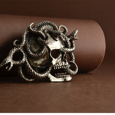 4.0cm Brass Cupro Nickel skull leather personalized locomotive punk rock belt buckle DIY leather craft  leather Accessories  -  GeraldBlack.com