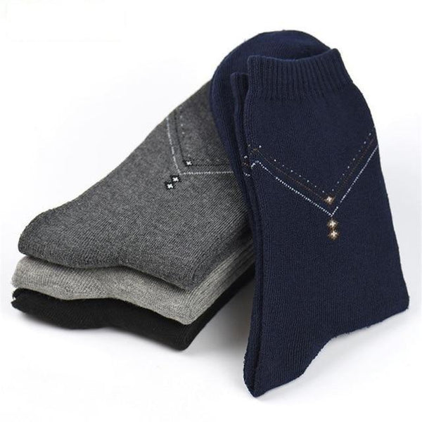 4pairs Winter Thick Warm Terry Classic Casual Thermal Socks for Men - SolaceConnect.com