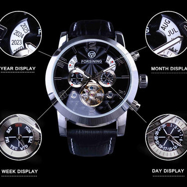 5 Hands Tourbillion Wave Dial Men’s Watches with Multi-Function Display - SolaceConnect.com