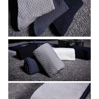 5 Pairs Lot Bamboo Fiber Healthy Casual Breathable Wedding Socks for Men  -  GeraldBlack.com