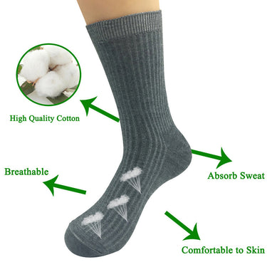5 Pairs Lot Breathable Combed Cotton Business Crew Socks for Men  -  GeraldBlack.com
