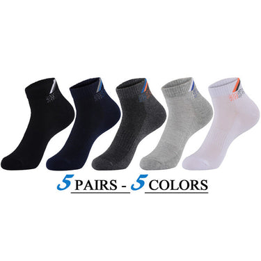 5 Pairs Lot Casual Cotton Breathable Outdoor Sports Socks for Men  -  GeraldBlack.com