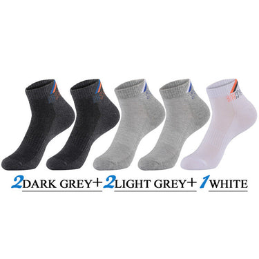 5 Pairs Lot Casual Cotton Breathable Outdoor Sports Socks for Men  -  GeraldBlack.com