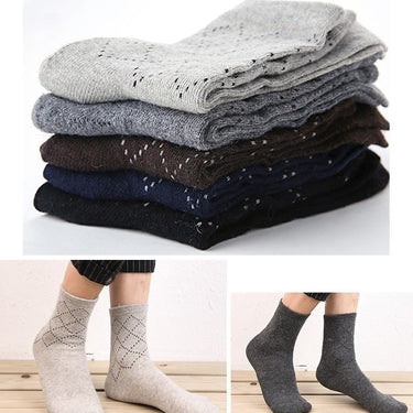 5 Pairs Lot Casual Winter Wool Cashmere Breathable Socks for Men  -  GeraldBlack.com