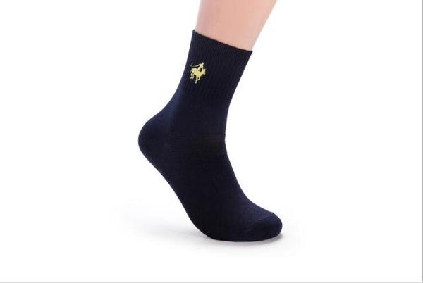 5 Pairs Men's Casual Solid Color 100% Cotton Harajuku Happy Socks - SolaceConnect.com