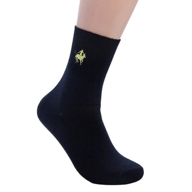 5 Pairs per Lot Casual Cotton Business Embroidery Socks for Men  -  GeraldBlack.com