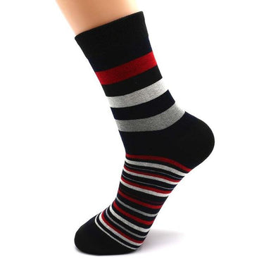 5 Pairs Popular Men's Latest Fashion Color Stripes Designed Socks - SolaceConnect.com