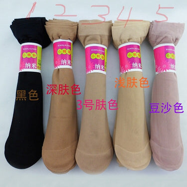 20 Pcs Per Lot Women's Summer Elastic Nylon Crystal Short Socks Plain Socks GeraldBlack.com 5 color mixed  