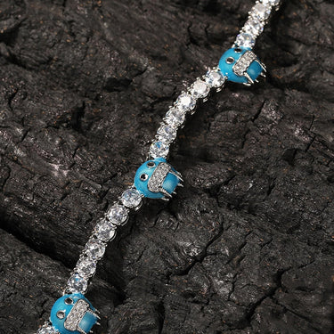5mm Hip Hop Bing Iced Out 1 Row CZ Stone Ice Face Tennis Link Chain Chokers Necklaces for Men Women Unisex Rapper Jewelry  -  GeraldBlack.com