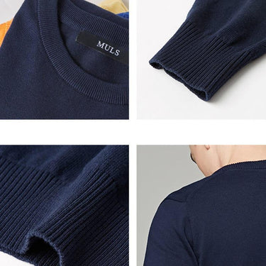 5XL Solid Cotton Knitted Pullover Slim Jersey Sweaters for Men - SolaceConnect.com