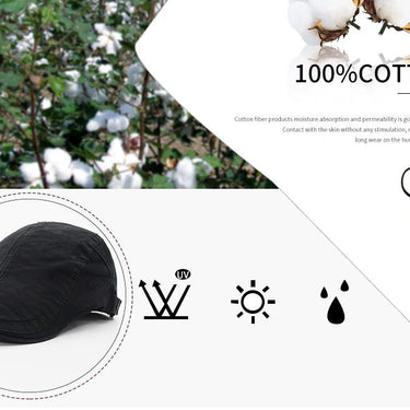 6 Colours Classic Solid Casual Retro Fashion Cotton Visor Berets for Men - SolaceConnect.com