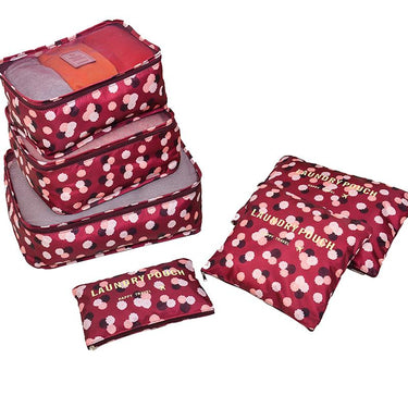 6 Pcs/Set Oxford Mesh Cloth Luggage Packing Cube Organizer Bag for Travel  -  GeraldBlack.com