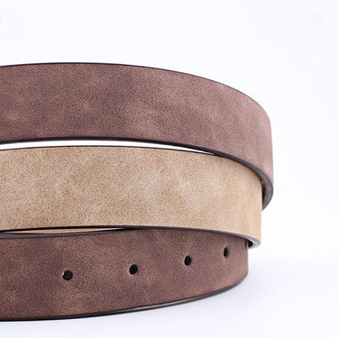 8 Colors Women's Fashion Synthetic Leather Adjustable Square Buckle Belts - SolaceConnect.com
