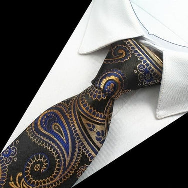 8cm Silk Men's Plaid Paisley Neck Ties for Classic Business Wedding Wear - SolaceConnect.com