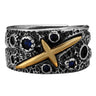 925 Silver Starry Sky Men's Ring Blue Cubic Zirconia Vintage Jewelry  -  GeraldBlack.com
