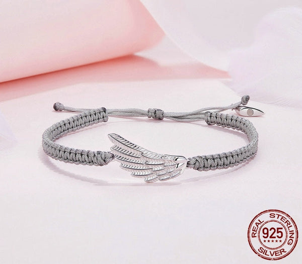 925 Sterling Silver Angel and Demon Lovers Rope Bracelet Anniversary Valentines Day Gift Fine Jewelry BSB105  -  GeraldBlack.com