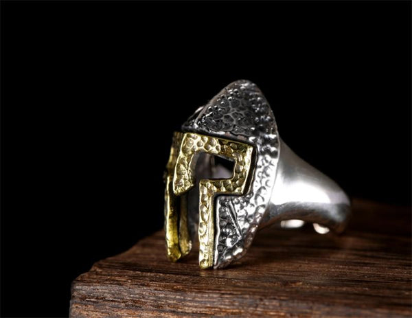 925 Sterling Silver Cool Warcraft Soldier Mask Punk Fashion Men's Ring - SolaceConnect.com