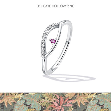 925 Sterling Silver Delicate Hollow Ring for Women Sterling Silver Promise Ring Fine Jewelry Wedding Gift  -  GeraldBlack.com