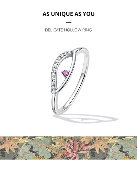 925 Sterling Silver Delicate Hollow Ring for Women Sterling Silver Promise Ring Fine Jewelry Wedding Gift  -  GeraldBlack.com
