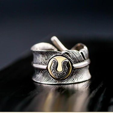 925 Sterling Silver Feather Vintage Retro Style High Quality Ring for Men  -  GeraldBlack.com