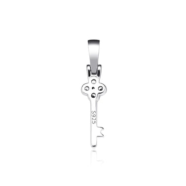 925 Sterling Silver Fine Jewelry Classic Key Pendant Necklace for Women  -  GeraldBlack.com