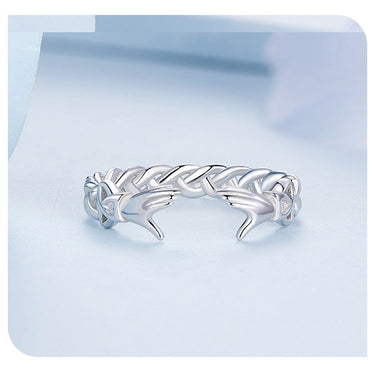 925 Sterling Silver Guardian Hands Adjustable Ring Celtic Knot Opening Ring for Women Birthday Gift Novel Jewelry BSR320  -  GeraldBlack.com