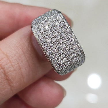 925 Sterling Silver Gypsophila Moissanite Ring for Men and Women  -  GeraldBlack.com