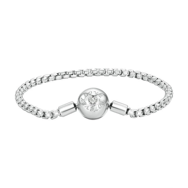 925 Sterling Silver Infinite Love Basic Charm Bracelet Pave Setting CZ for Women Beads and Pendant Charms DIY Jewelry  -  GeraldBlack.com