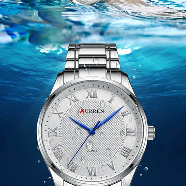 Simple Business Stainless Steel Band Quartz Wristwatches for Men  -  GeraldBlack.com