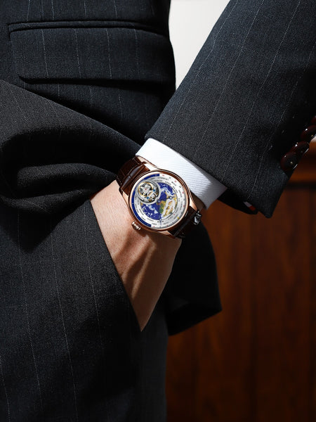 Men's Luxury Business Casual Sapphire Flying Tourbillon Mechanical Watch