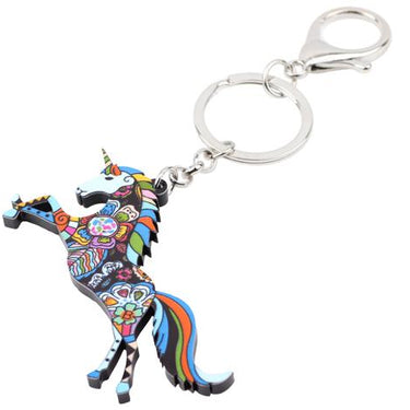Acrylic Horse Unicorn Animal Pendant Key Chain Gifts for Women & Girls - SolaceConnect.com