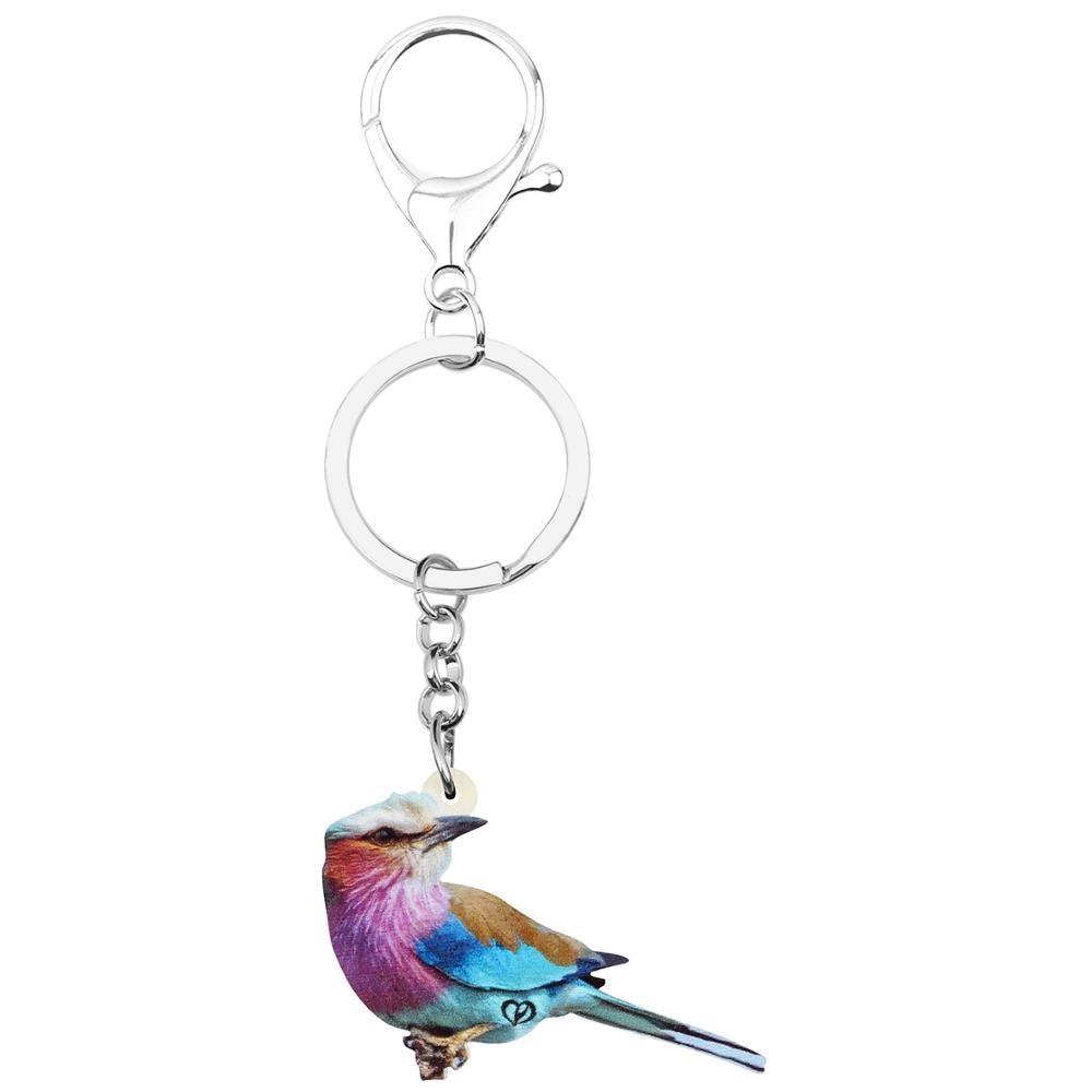 Acrylic Marbled Wood Quail Realistic Bird Animal Keychains Keyring Jewelry  -  GeraldBlack.com