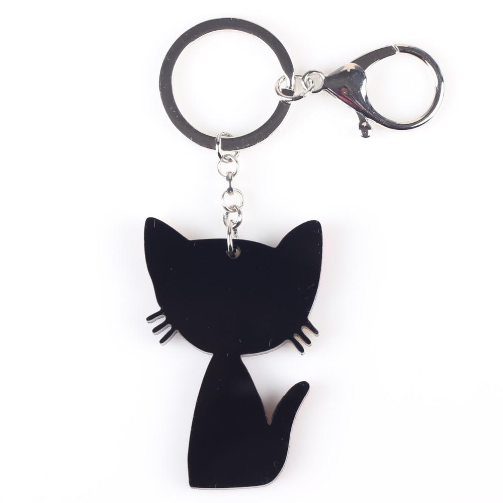 Acrylic Pattern Cute Animal Fashion Cat Keychain Accessories for Women  -  GeraldBlack.com