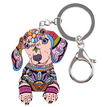 Acrylic Statement Dog Jewelry Key Chain Key Pom Gift for Women & Girl - SolaceConnect.com